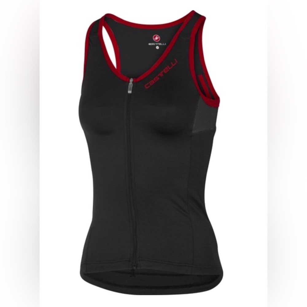Castelli Solare Top Black/Red Cycling , size Large
